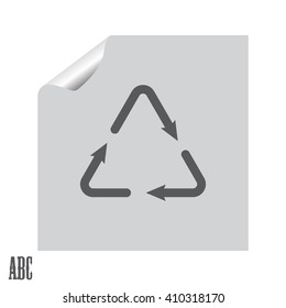sign waste processing, web icon. vector design