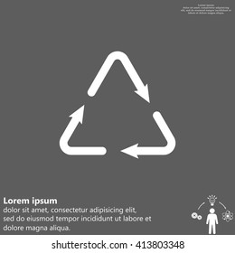 sign waste processing, web icon. vector design