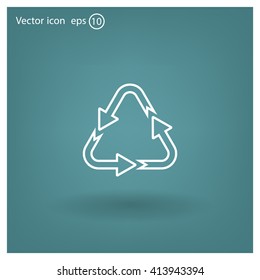 sign waste processing, web icon. vector design