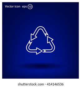 sign waste processing, web icon. vector design