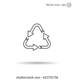 sign waste processing, web icon. vector design