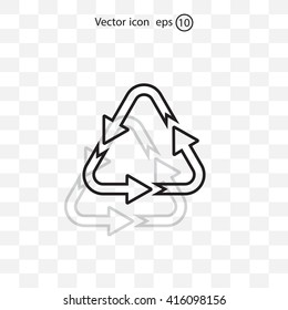 sign waste processing, web icon. vector design