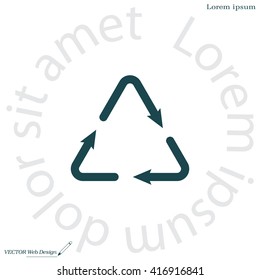 sign waste processing, web icon. vector design
