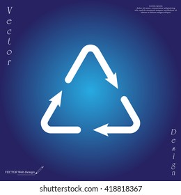 sign waste processing, web icon. vector design