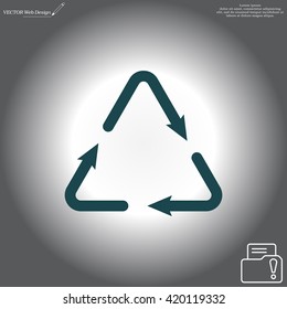 sign waste processing, web icon. vector design