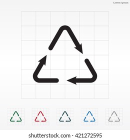 sign waste processing, web icon. vector design