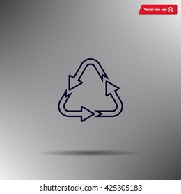 sign waste processing, web icon. vector design