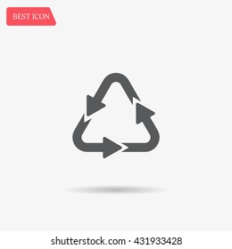 sign waste processing, web icon. vector design