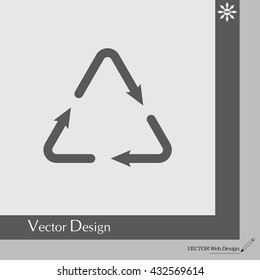 sign waste processing, web icon. vector design