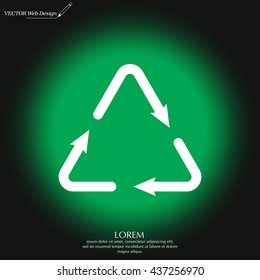 sign waste processing, web icon. vector design