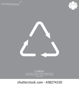 sign waste processing, web icon. vector design