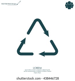 sign waste processing, web icon. vector design