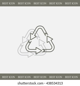 sign waste processing, web icon. vector design