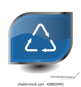 sign waste processing, web icon. vector design