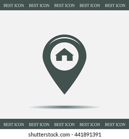 sign waste processing, web icon. vector design