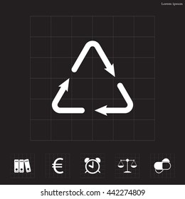 sign waste processing, web icon. vector design