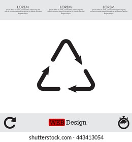 sign waste processing, web icon. vector design