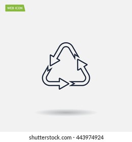 sign waste processing, web icon. vector design