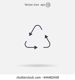 sign waste processing, web icon. vector design