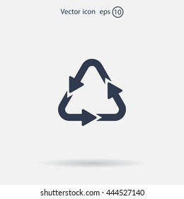 sign waste processing, web icon. vector design