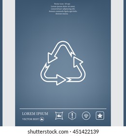 sign waste processing, web icon. vector design