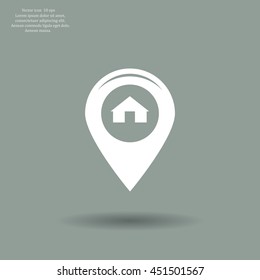 sign waste processing, web icon. vector design