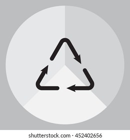 sign waste processing, web icon. 