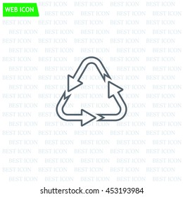 sign waste processing, web icon. vector design