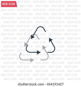 sign waste processing, web icon. vector design