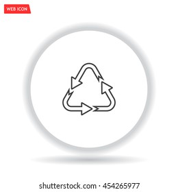 sign waste processing, web icon. vector design