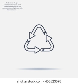 sign waste processing, web icon. vector design