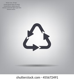 sign waste processing, web icon. vector design