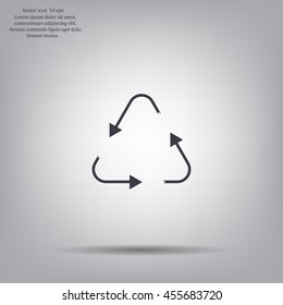 sign waste processing, web icon. vector design