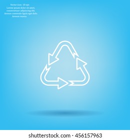 sign waste processing, web icon. vector design