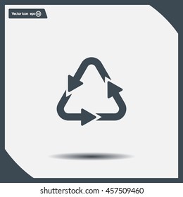sign waste processing, web icon. vector design