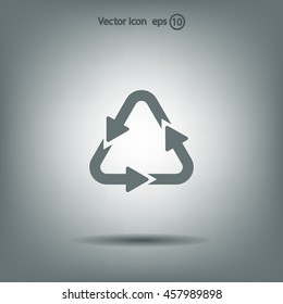 sign waste processing, web icon. vector design