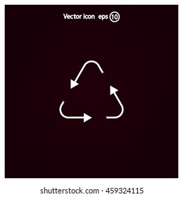 sign waste processing, web icon. vector design