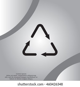 sign waste processing, web icon. 