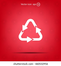 sign waste processing, web icon. vector design