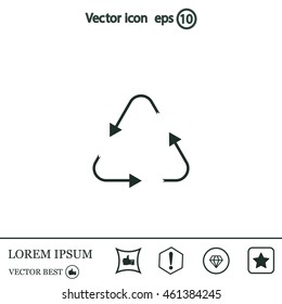 sign waste processing, web icon. vector design