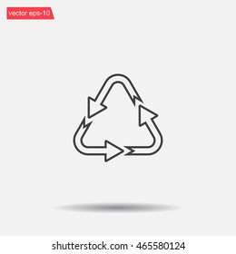 sign waste processing, web icon. vector design
