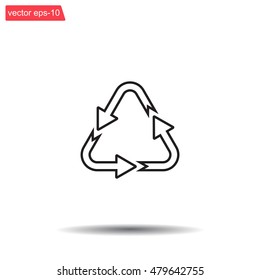 sign waste processing, web icon. vector design