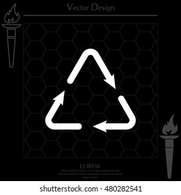 sign waste processing, web icon. 