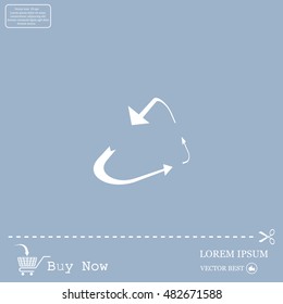 sign waste processing, web icon. vector design