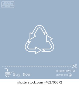 sign waste processing, web icon. vector design