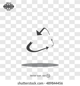 sign waste processing, web icon. vector design