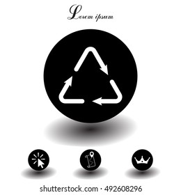 sign waste processing, web icon. 