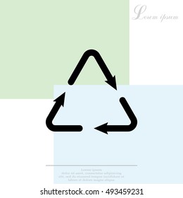 sign waste processing, web icon. 