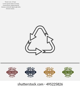 sign waste processing, web icon. vector design
