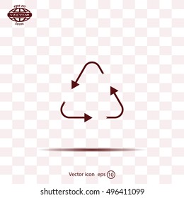 sign waste processing, web icon. vector design